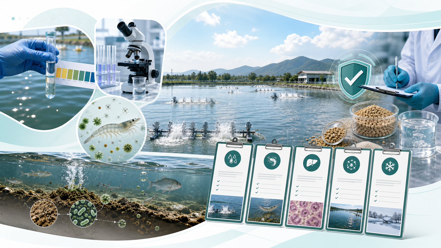 Aquaculture pond application guide visual